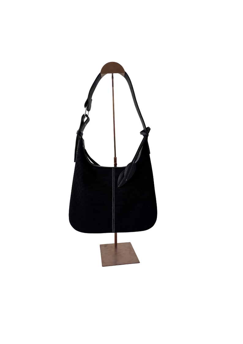 Bibiche Leather & Canvas - Black & Ivory