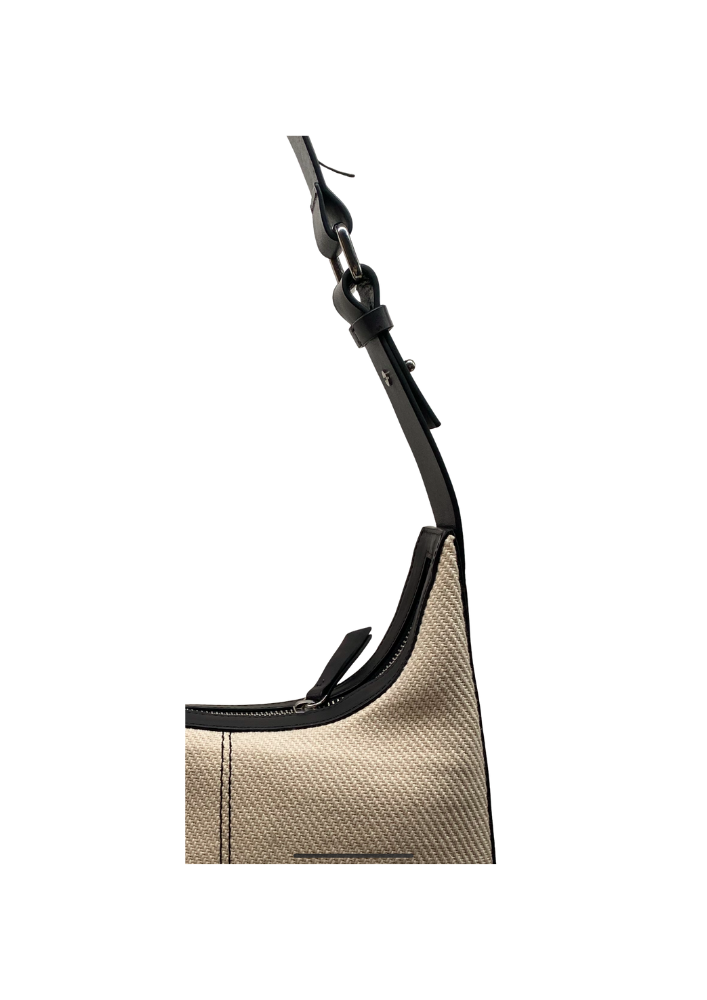 Bibiche Leather & Canvas - White Black