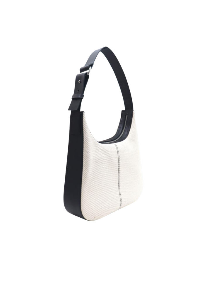Bibiche Leather & Canvas - White Black