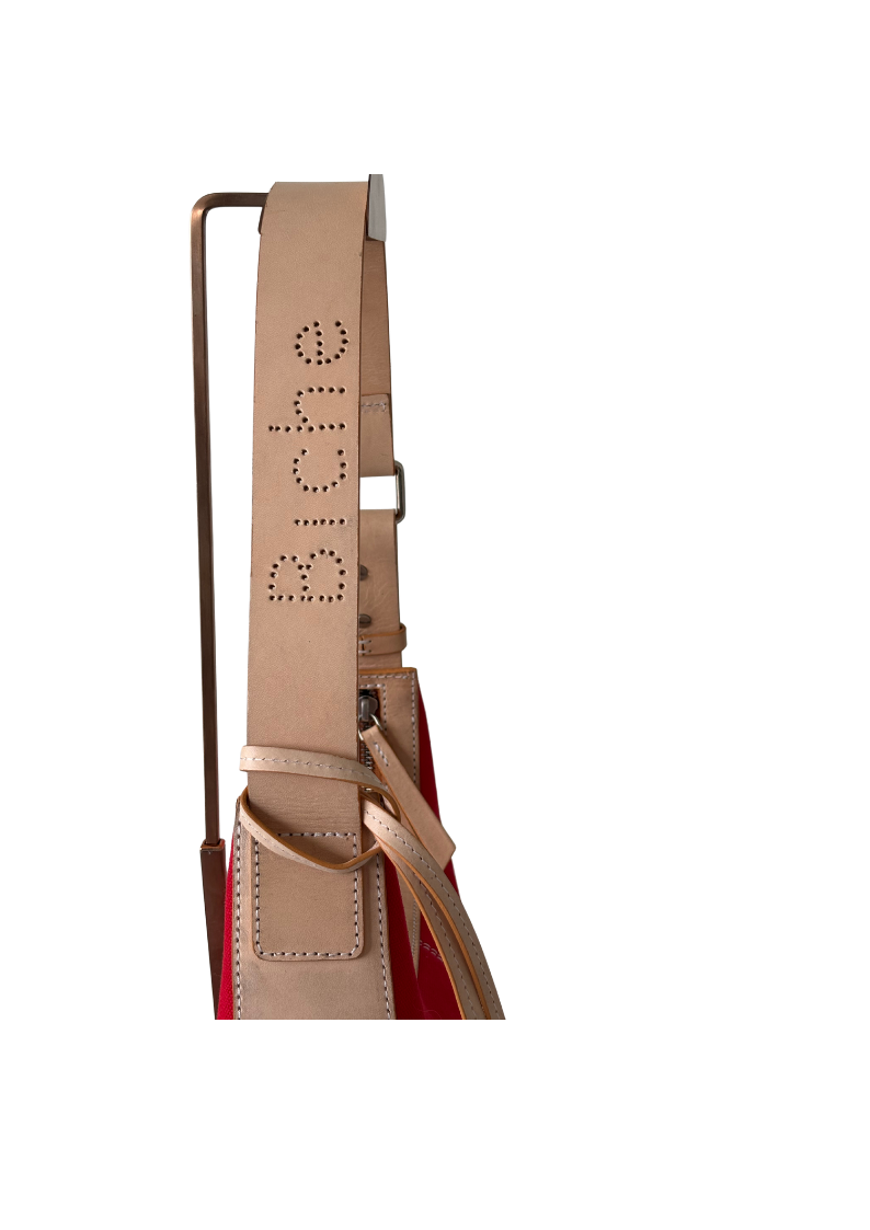 Bibiche Leather & Canvas - Red Natural