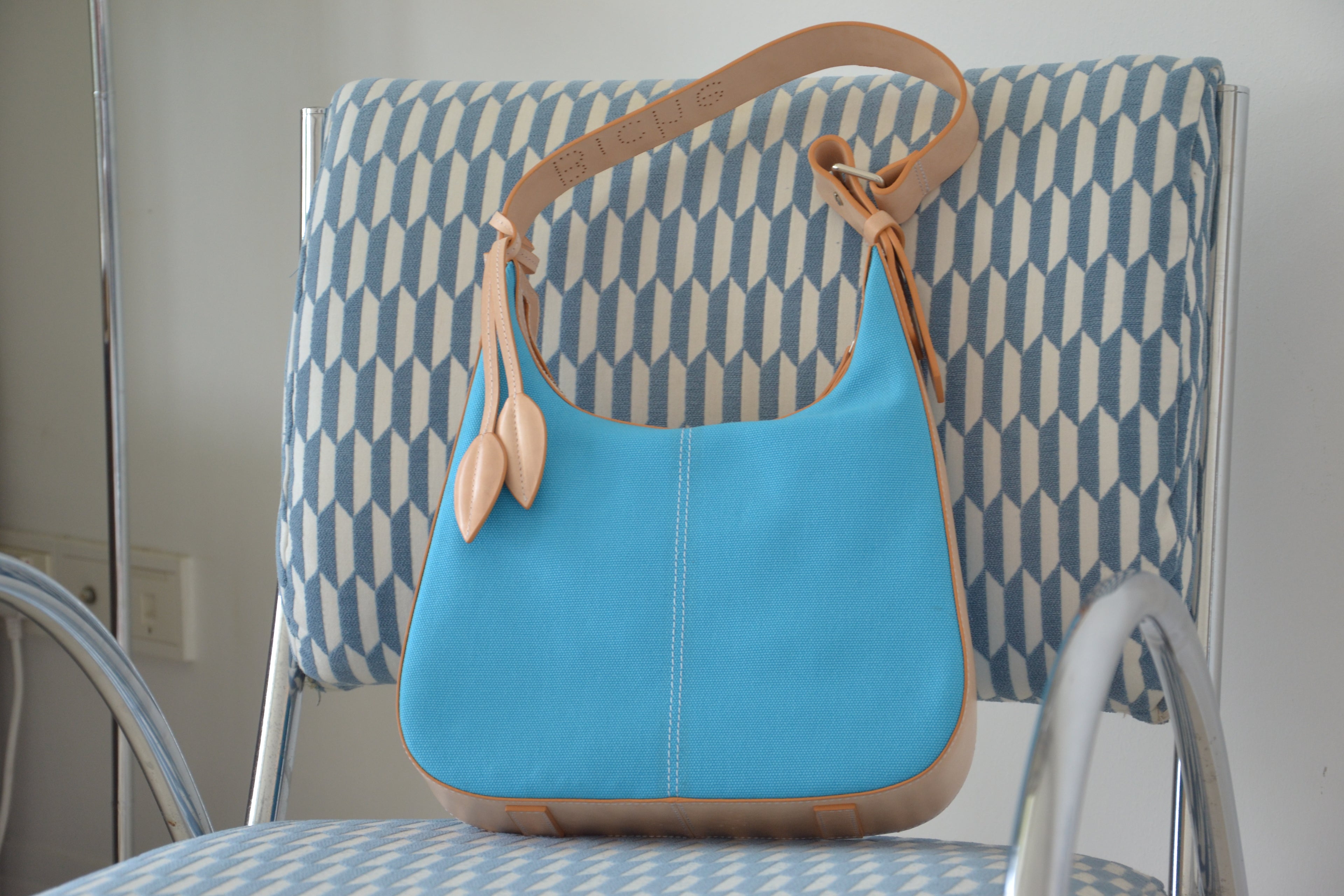 Bibiche Leather & Canvas - Turquoise Neutral