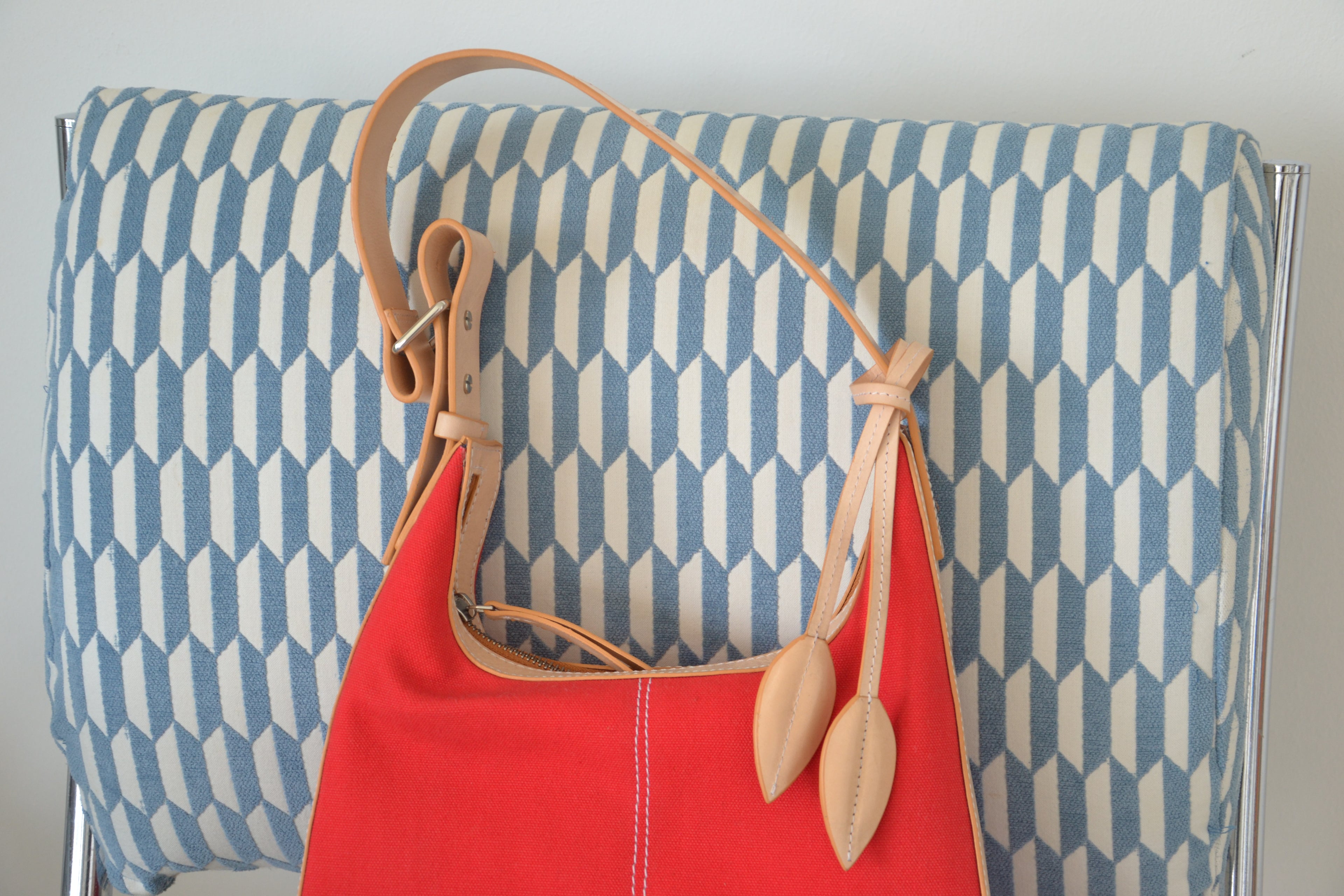 Bibiche Leather & Canvas - Red Natural