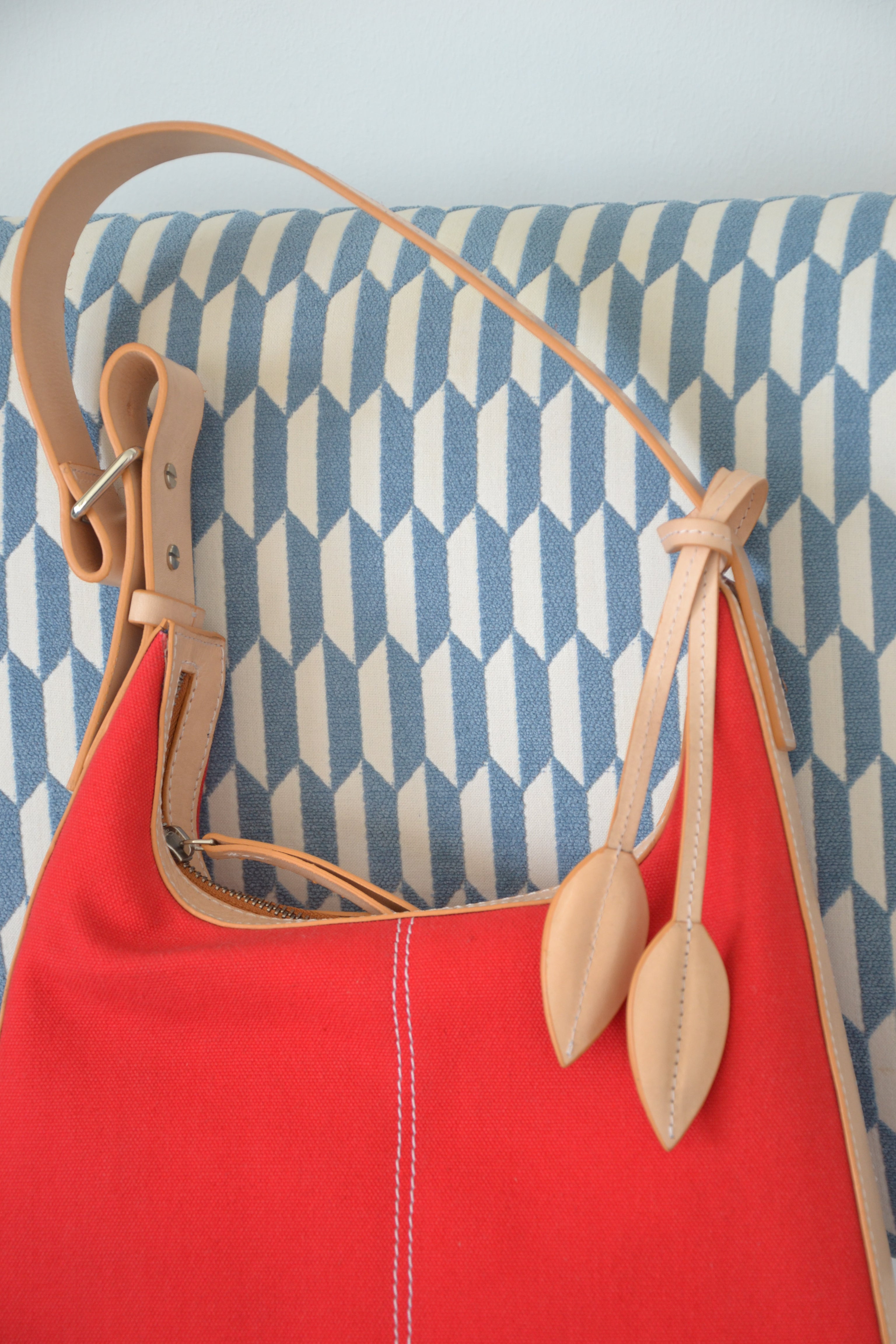 Bibiche Leather & Canvas - Red Natural