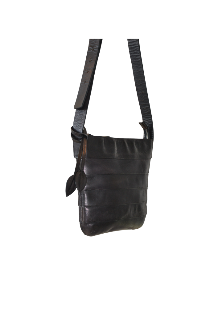 Joséphine Leather Striped - Black