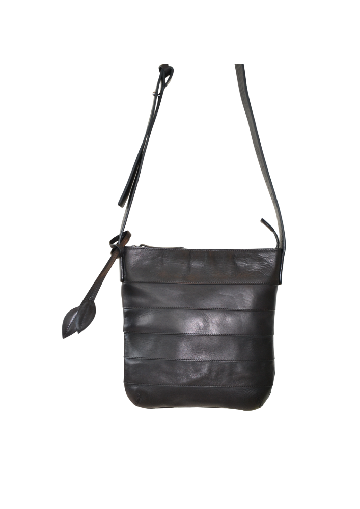 Joséphine Leather Striped - Black
