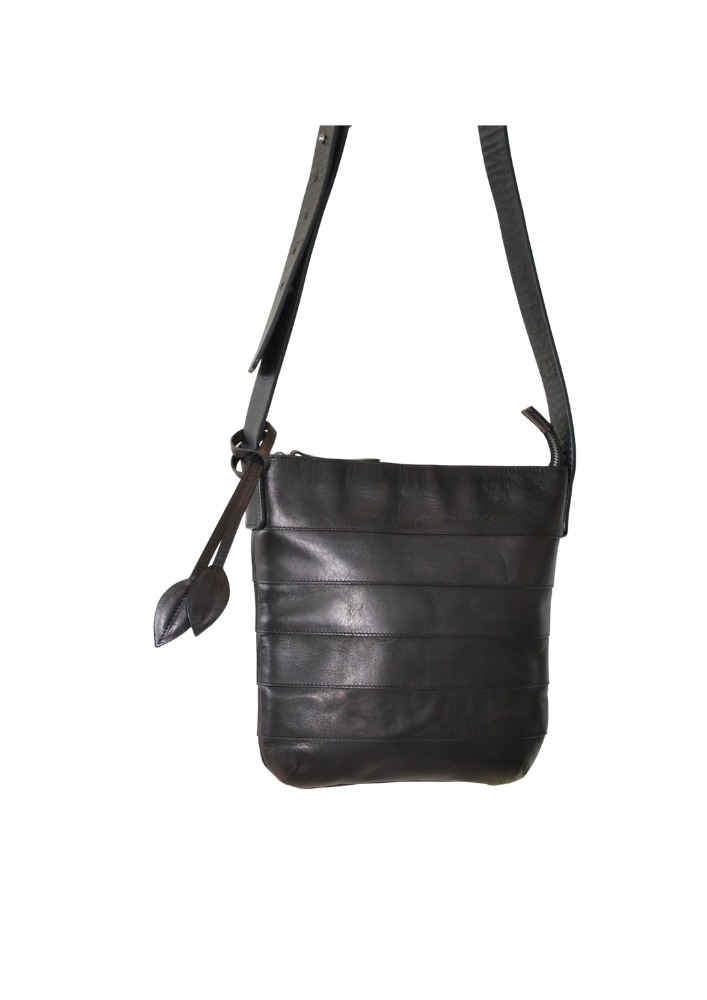 Joséphine Leather Striped - Black