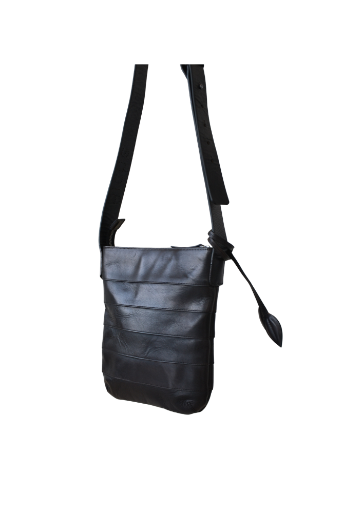 Joséphine Leather Striped - Black